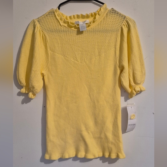 Design History Yellow Knit Blouse - Picture 1 of 5